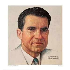 Richard Milhouse Nixon Norman Rockwell. 24.13 inches by 26.00 inches 