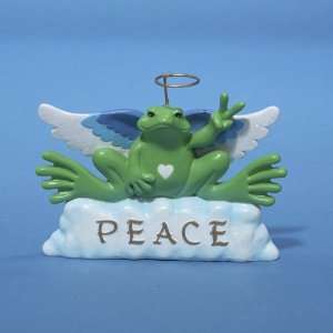   Pack of 12 Cloud Sitting Angel Peace Frog Table Top Figures 3.5