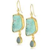 heather benjamin elegant earth turquoise and druzy earrings $ 405 00 