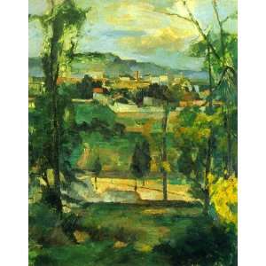  Village behind the trees Ile de France by Cezanne canvas 