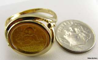 20 Oz 5 Yuan PANDA COIN RING   14k & .999 Pure Gold  