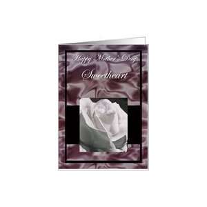  Single White Rose for Sweetheart Mothers Day Card Health 