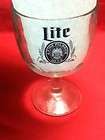 vintage miller lite goblet glasses a fine pilsner beer expedited
