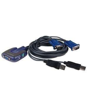  IOGEAR MiniView Micro 2 Port USB KVM Switch w/Cables Electronics