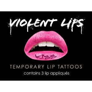  Violent Lips   The Pink Kiss   Set of 3 Temporary Lip 