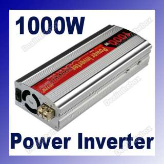 1x 1000W Mobile Car Truck Power Inverter Adapter DC 12V to AC 220V 