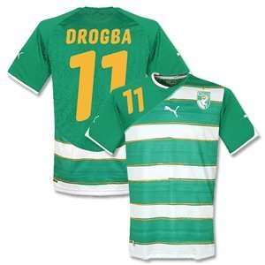  10 11 Ivory Coast Away Jersey + Drogba 11 (Fan Style 