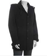 Buffalo Jeans vintage black wool blend hooded wool coat style 