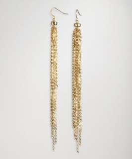 Citrine by the Stones gold plated Shimmer dangling chain earrings 