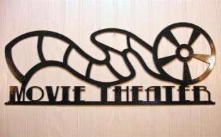 Metal Wall Art Home Decor Movie Theater Reel Sign 24  