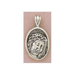   Pendant, 1.25 in (incl bail) w/Christ and the Crown of Thorns Jewelry