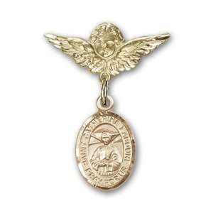   with St. Catherine Laboure Charm and Angel w/Wings Badge Pin Jewelry