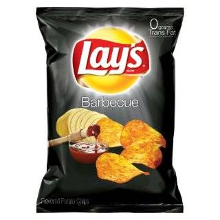 Lays Potato Chips, Barbecue, 1.5 Ounce Large Single Serve Bags (Pack 
