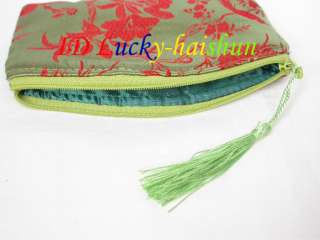 wholesale 5pieces silk pouch jewelry Zipper special Bag  