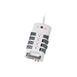   Rotating Surge Protector,4320 Joules,12 Oultets,6,White Electronics