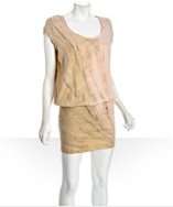 Outfit Gypsy 05 peach tie dye cotton banded t shirt dress with 