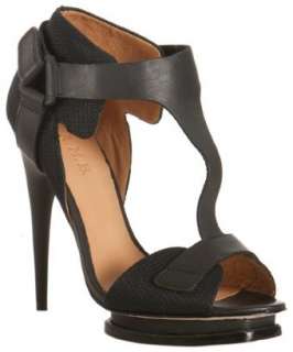 black mesh Charon t strap platform sandals   up to 