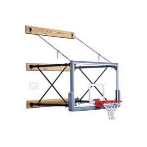  Fold Up Wall Mount Basketball System with 6 9 Foot 