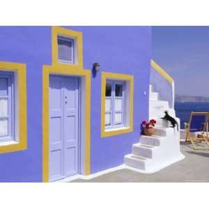  Colourful House in Thira Town, Santorini, Cyclades Islands 