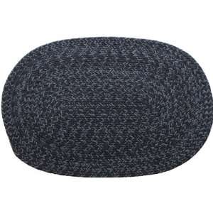  Country Navy   Oval Braided Rug (7 x 9)