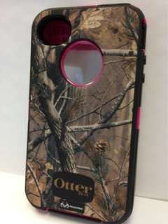 PINK/REALTREE AP CAMO OTTERBOX DEFENDER CASE APPLE IPHONE 4 4 G 4S 4 S 