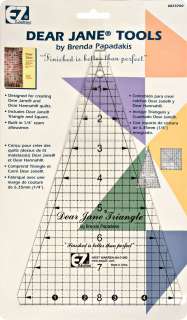   JANE TOOLS 8 Triangle & 4.5 Square 2 EZ Quilt Rulers NEW Dear Hannah