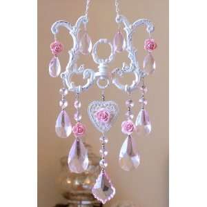    Sparkly Blush Pink Crystal SunCatcher Patio, Lawn & Garden