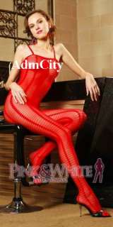 Ribbed open crotch BODYSTOCKING body stocking Catsuit  