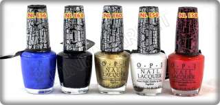 OPI SHATTER CRACKLE Nail Polish NAVY RED PK GOLD SILVER WHT BLK BLUE 