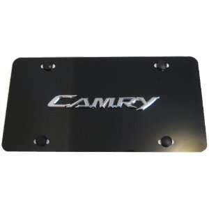   Toyota Camry Logo Aluminum Black Front License Plate 