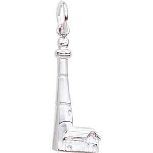  Rembrandt Charms Tybee Lighthouse Charm, 14K White Gold Jewelry