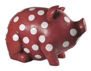   Unlimited Polka Dot Pig Pink Piggy Resin Statue Indoor/Outdoor Decor