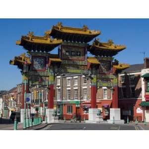  Arch at the Entrance of Chinatown, Liverpool, Merseyside 