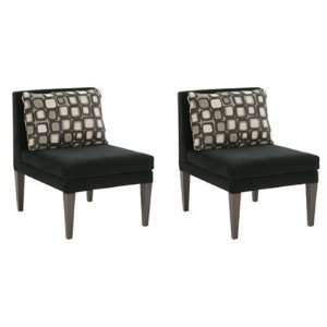   Accent Chair Set of 2 Joan Designer Style Fabric Upholstered Accent