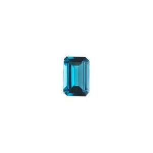   AAA 8x6 mm Emerald Loose London Blue Topaz ( 1 pcs ) Gemstone Jewelry