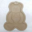 PAMPERED CHEF STONEWARE FAMILY HERITAGE TEDDY BEAR COOKIE MOLD STAMP 