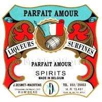 Parfait Amour Doll House Liqueur Label  