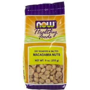 NOW Foods Roasted & Salted Macadamia Nuts 9 oz (Quantity 