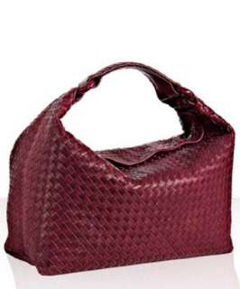 Bottega Veneta dark red woven leather Sloane satchel   up to 