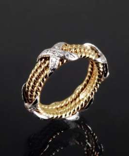 Tiffany & Co. Jean Schlumberger gold Three Row Rope band ring 