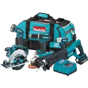 Makita LXT601T3 18V Lithium Ion 6 Tool Combo Kit with Extra Third 