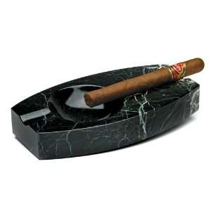  Black Marble Dual Cigar Ashtray