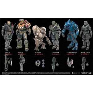  Halo REACH series 1 Action Figure set by McFarlane Toys (5 