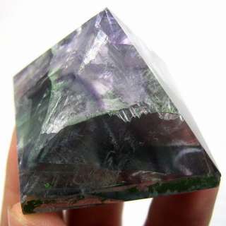 Rainbow Fluorite Crystal Pyramid Carving flp39id0174  