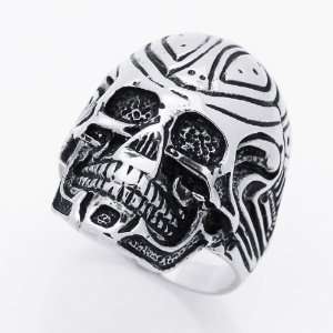 29MM Stainless Steel Antique Skull Ring For Men (Size 9 to 15) Size 13