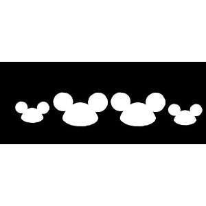 Mickey Mouse Disney Hats Family Set/4 Car Window Decal Sticker White 7 
