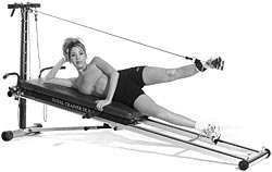 Bayou Fitness Total Trainer Pilates Reformer Pro Home Gym System Leg 