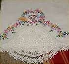 vintage southern belle w fan pillowcase embroidery crochet pattern 