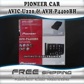 NEW PIONEER AVH P4400BH 7 LCD VIDEO RECEIVER W/ BLUETOOTH &AVIC U220 