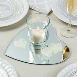  3 Heart Shaped Table Mirrors for Wedding Centerpiece